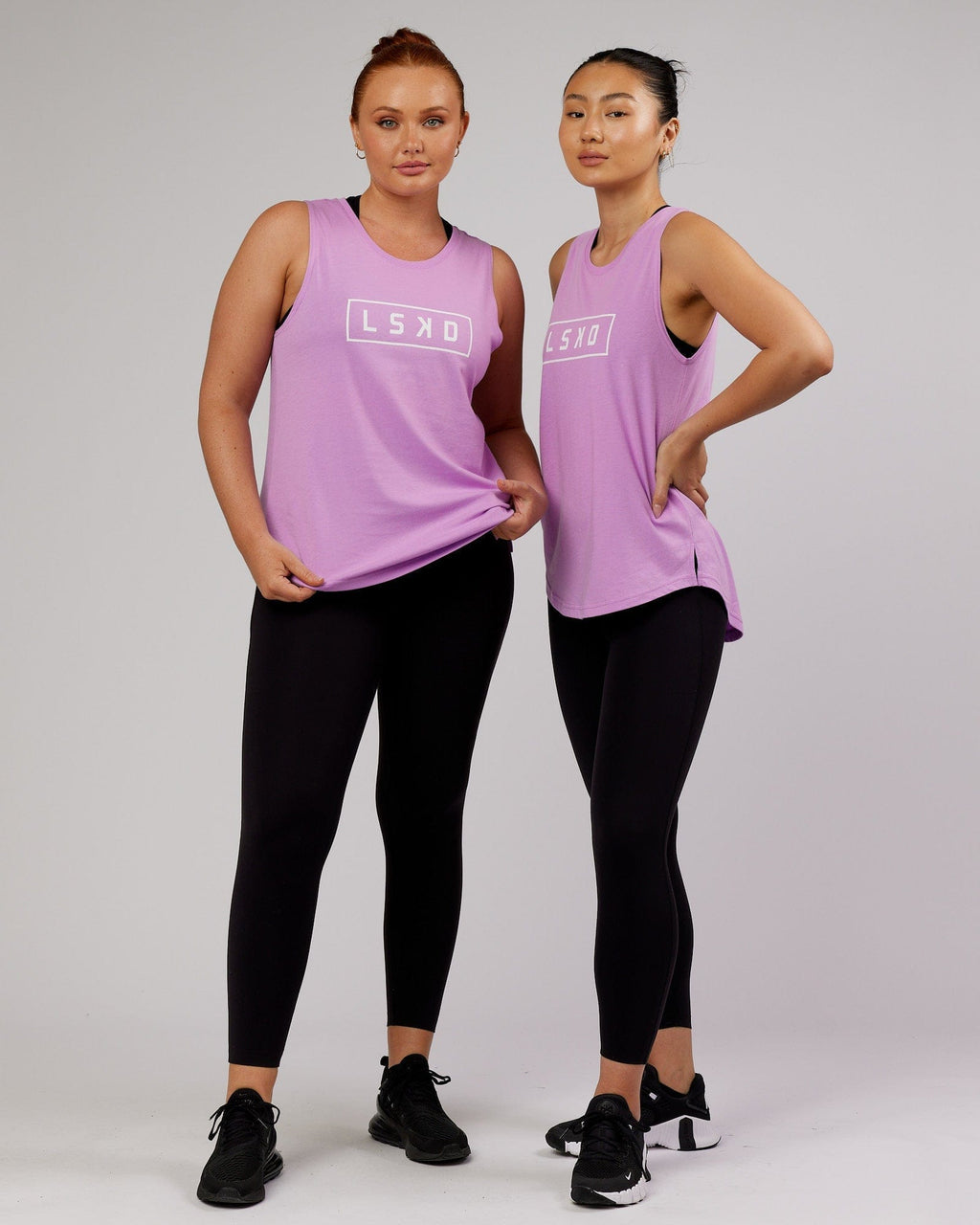 Model wearing Luna Tank - Lilac