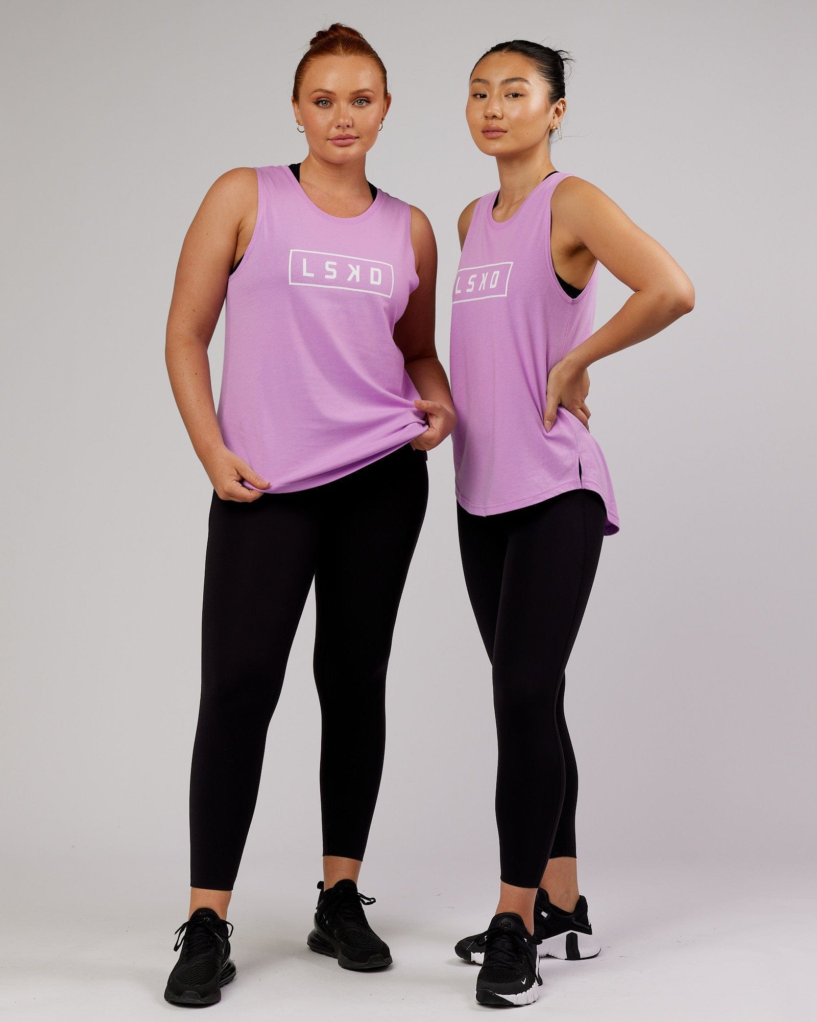 Model wearing Luna Tank - Lilac
