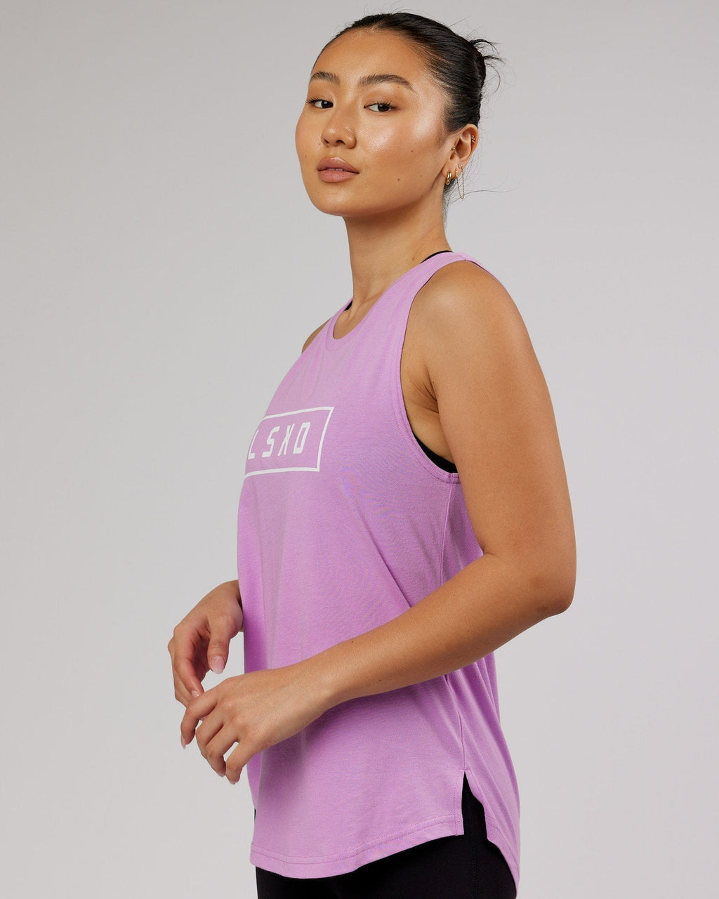 Model wearing Luna Tank - Lilac