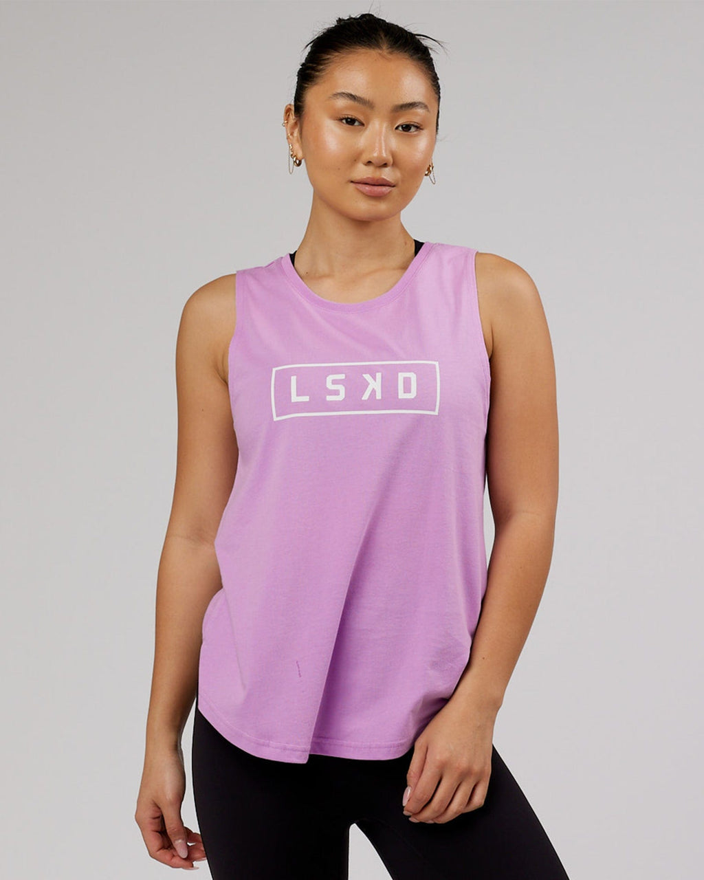 Model wearing Luna Tank - Lilac