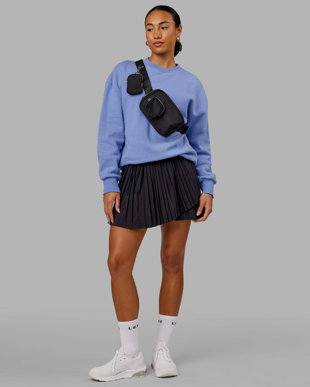 Model wearing Match Point Tennis Skirt - Black