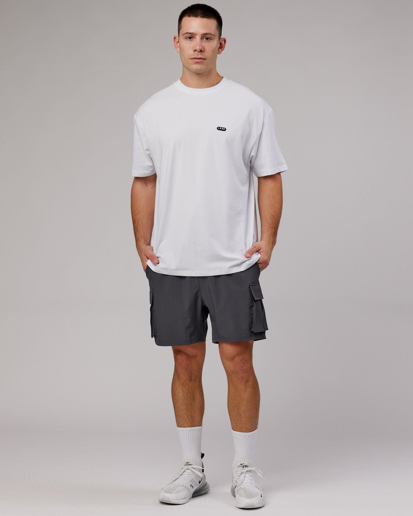Model wearing Capsule FLXCotton Tee Oversize - White