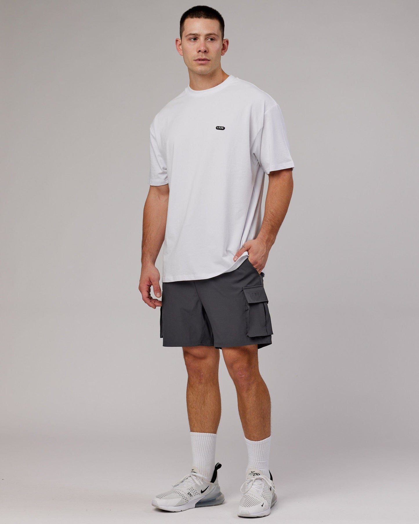 Model wearing Capsule FLXCotton Tee Oversize - White