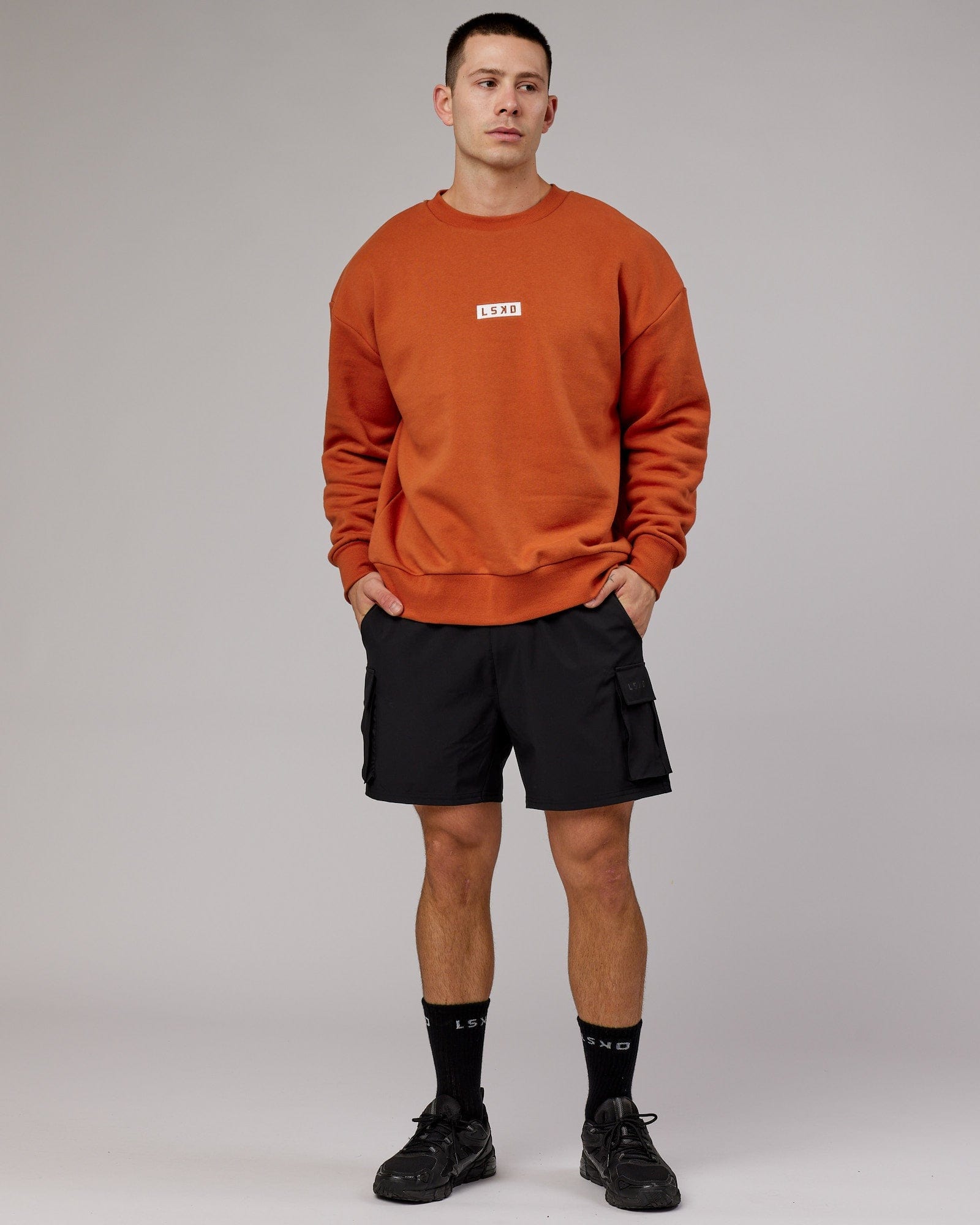 Model wearing Cornerstone Sweater Oversize - Auburn