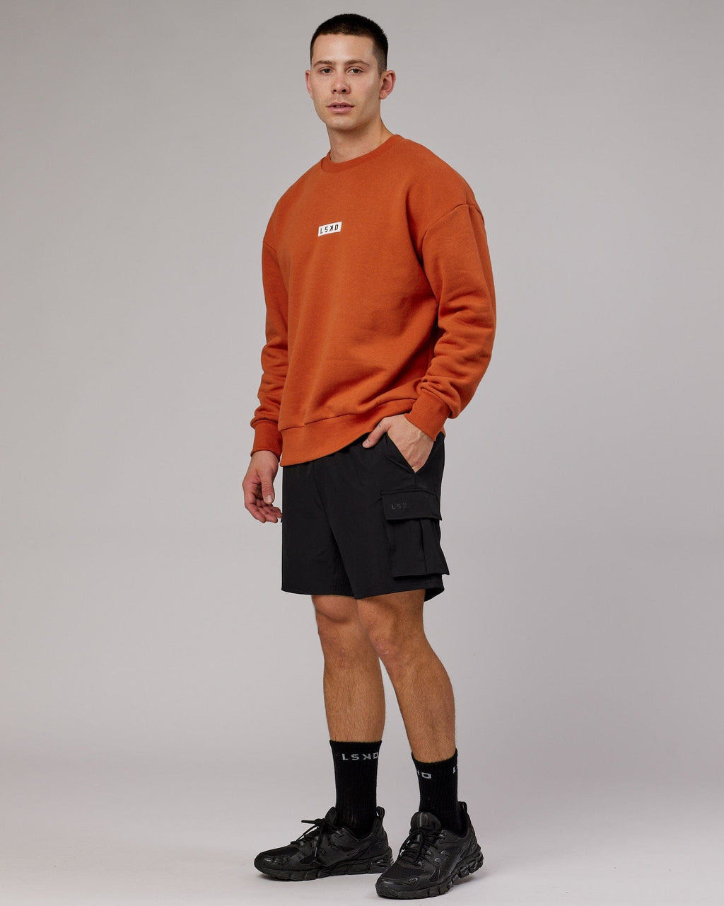 Model wearing Cornerstone Sweater Oversize - Auburn