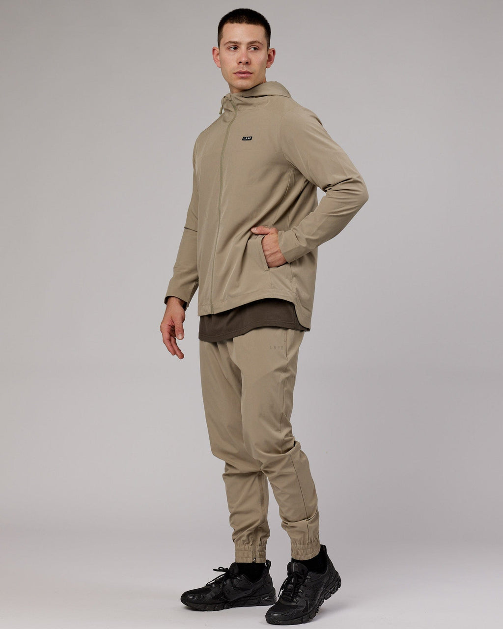 Model wearing Functional Training Jacket - Laurel Oak