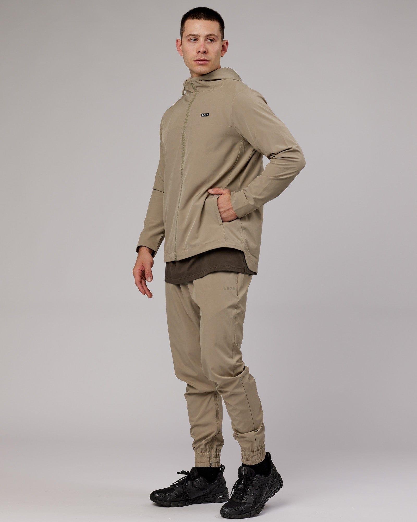 Model wearing Functional Training Jacket - Laurel Oak