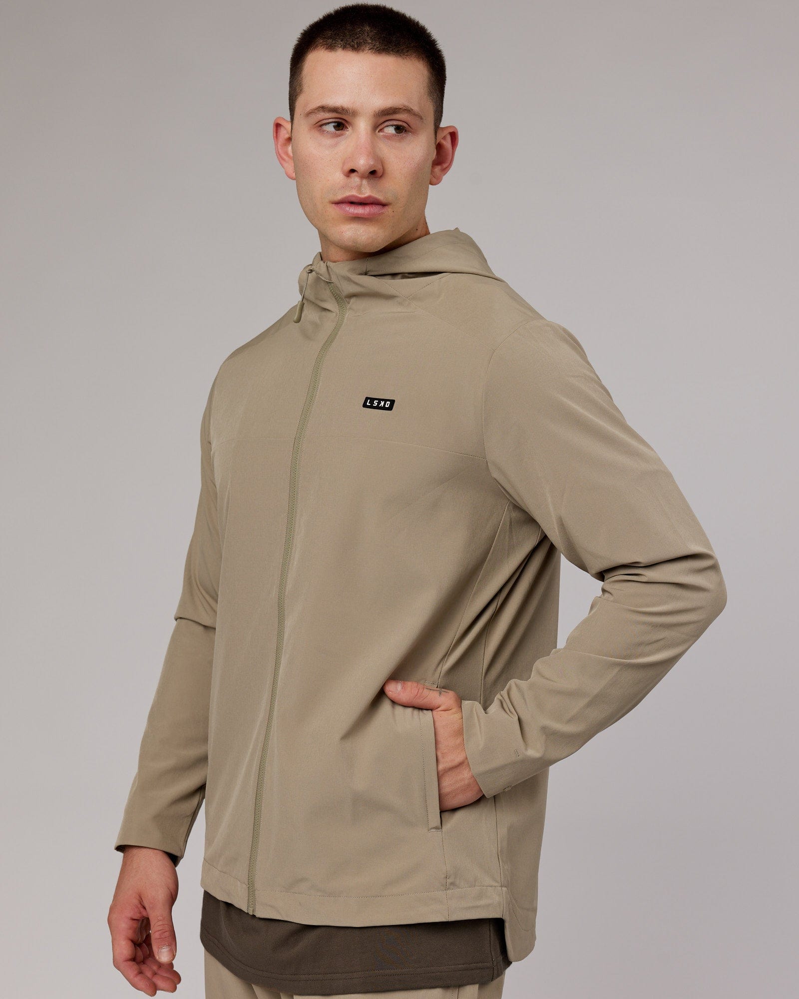 Model wearing Functional Training Jacket - Laurel Oak