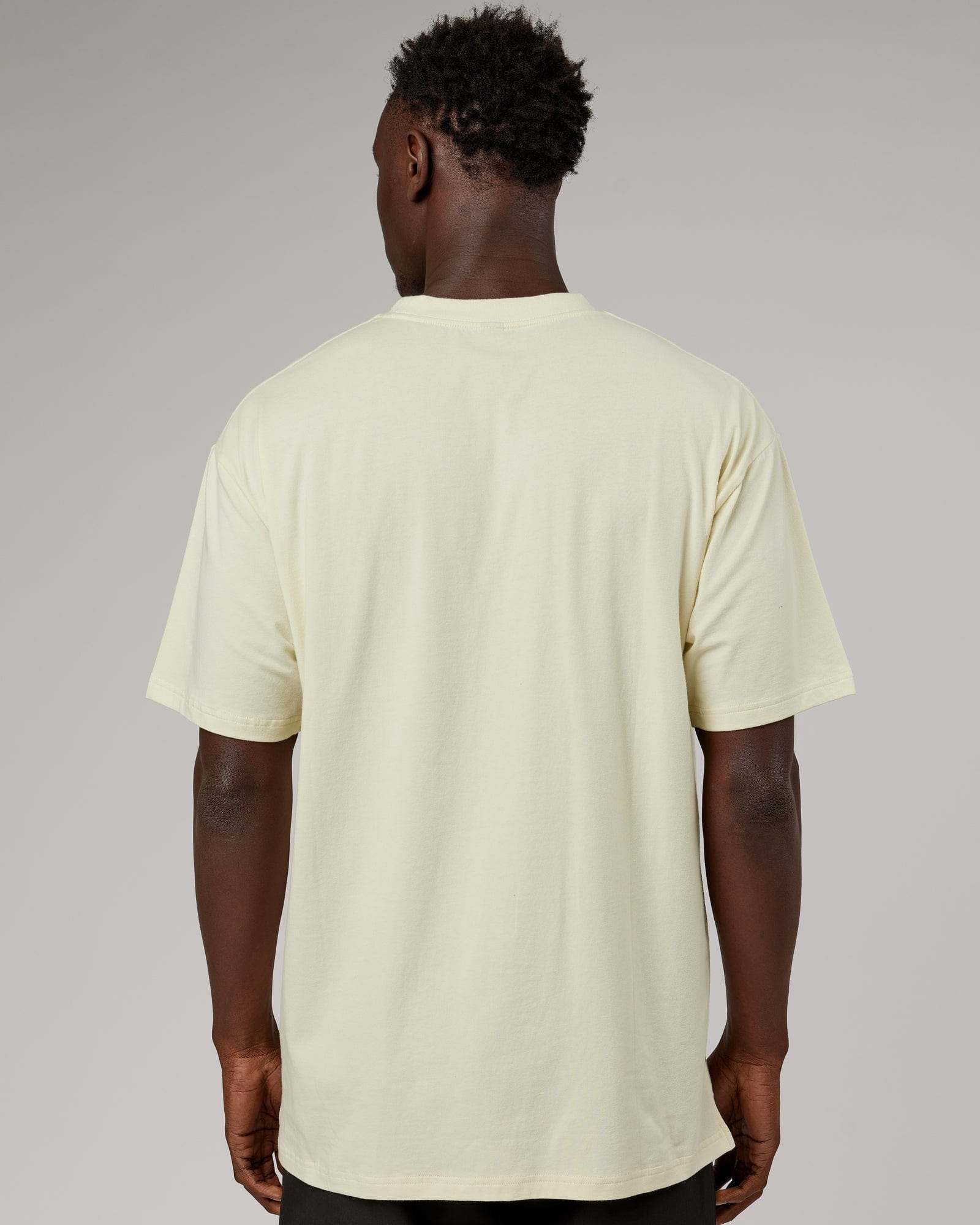 Model wearing Upright FLXCotton Tee Oversize - Almond Milk