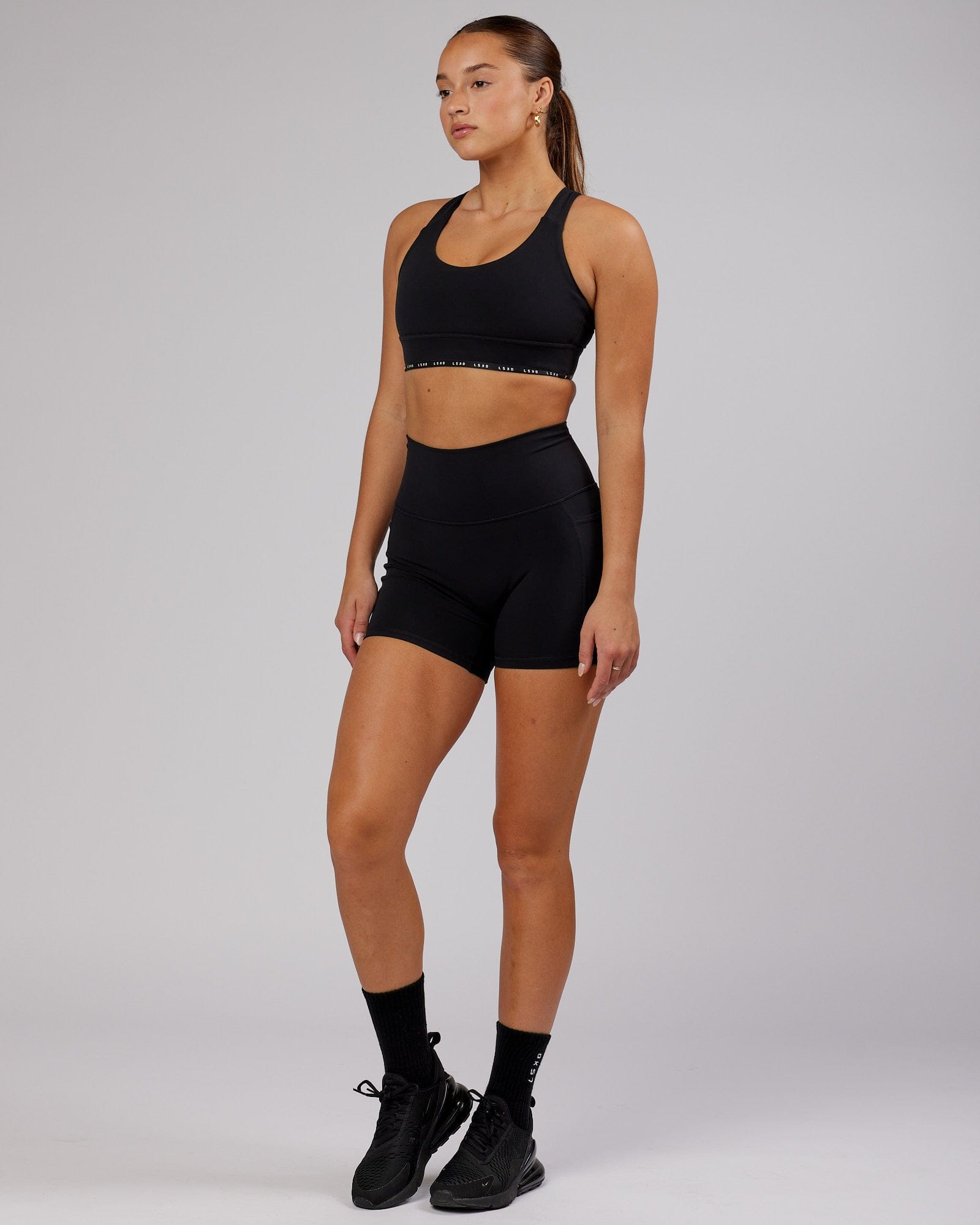 Model wearing MVP Sports Bra - Black