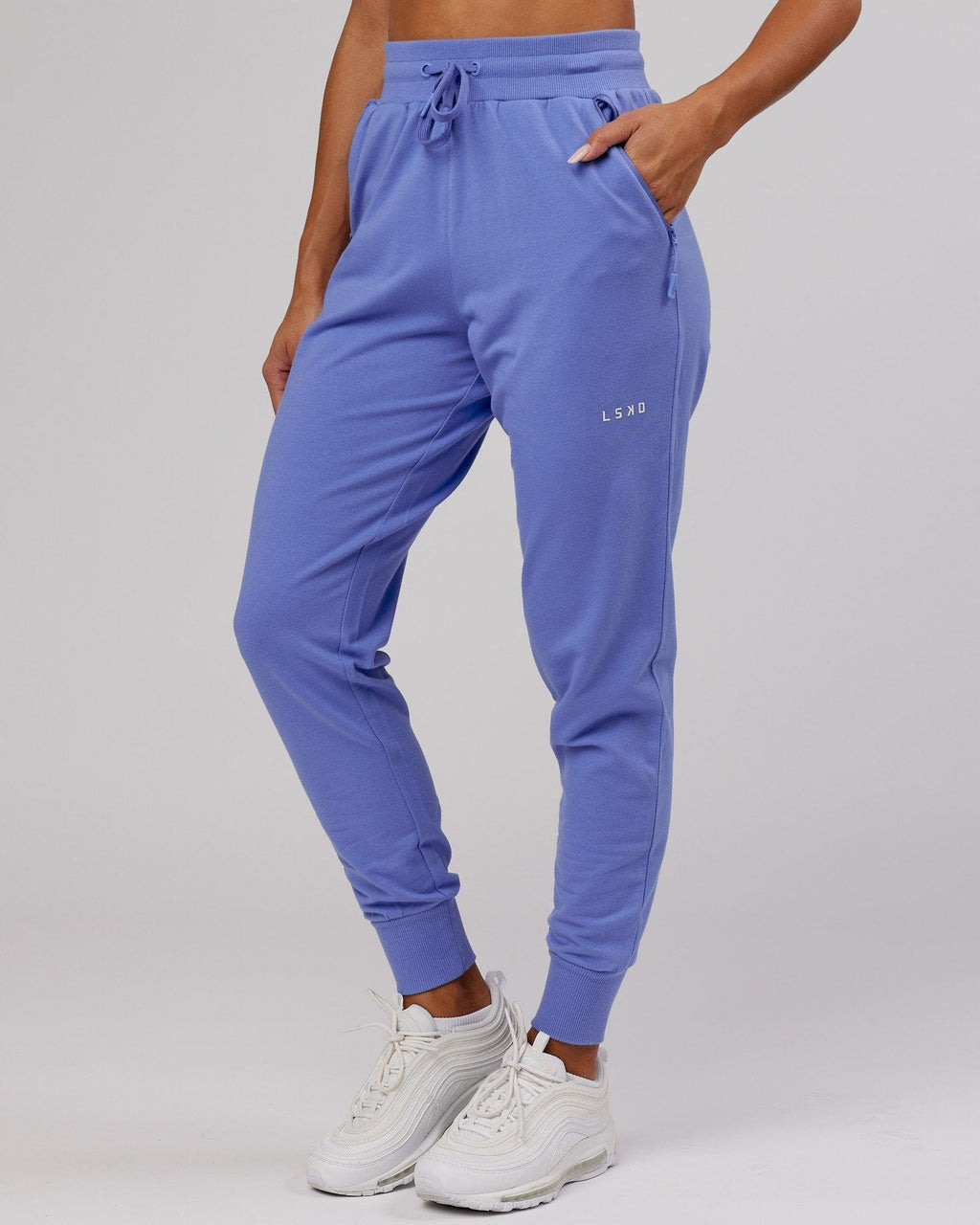 Model wearing PB Jogger - Cornflower Blue-Tonal