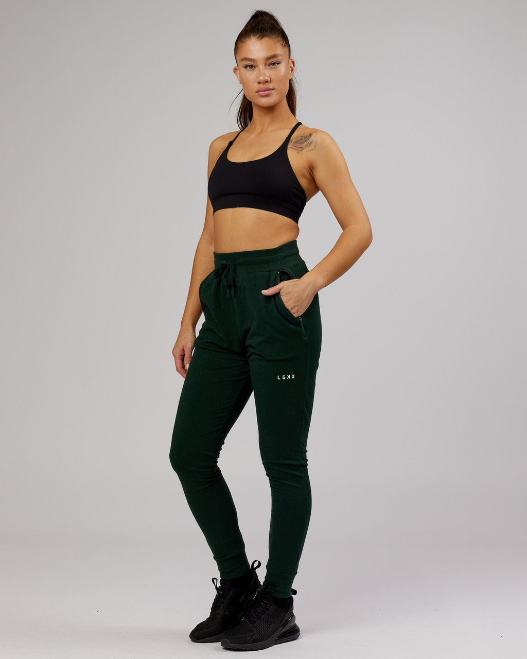 Model wearing PB Jogger - Forest-Tonal