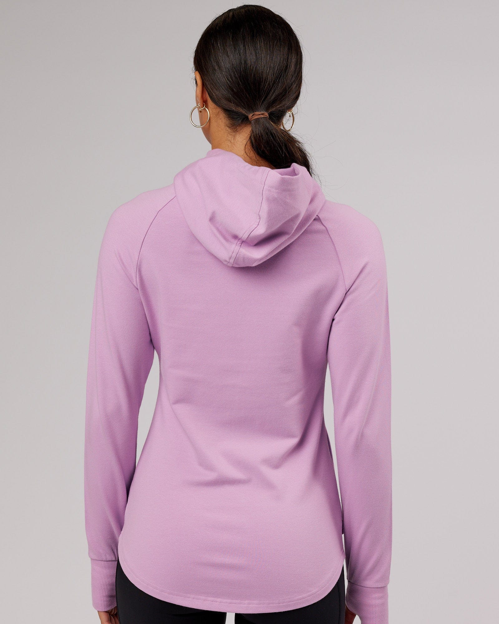 Model wearing PB Zip Through Hoodie - Lilac