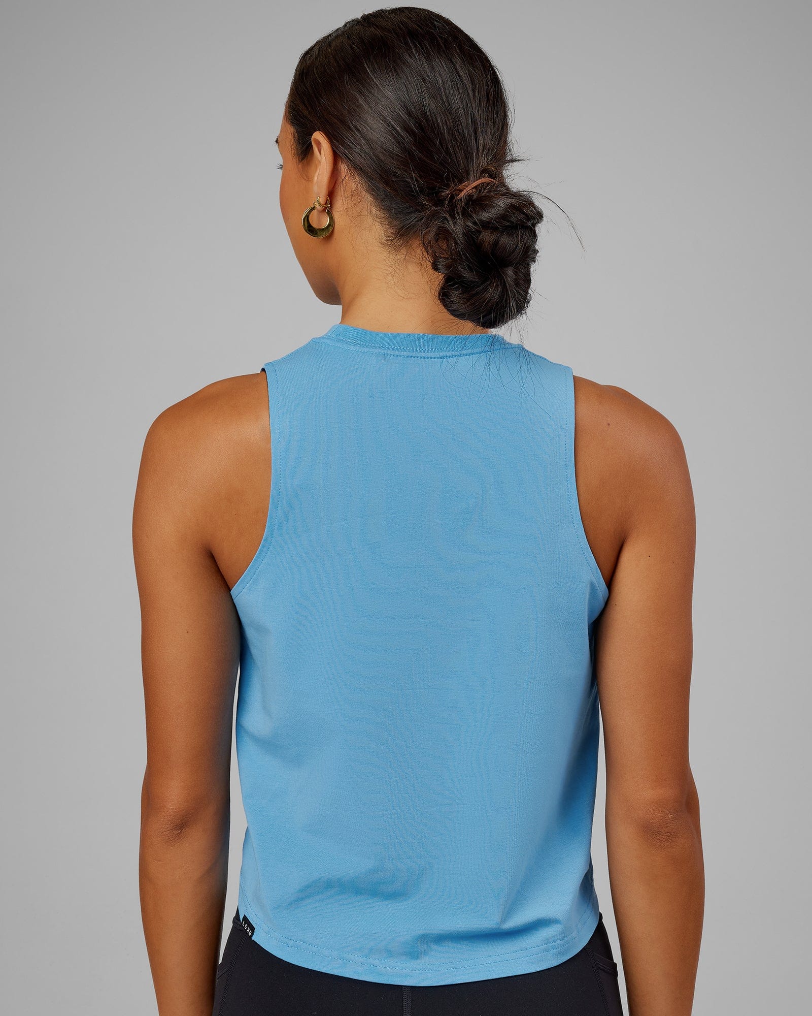 Model wearing Penalty Tank - Azure-Blue