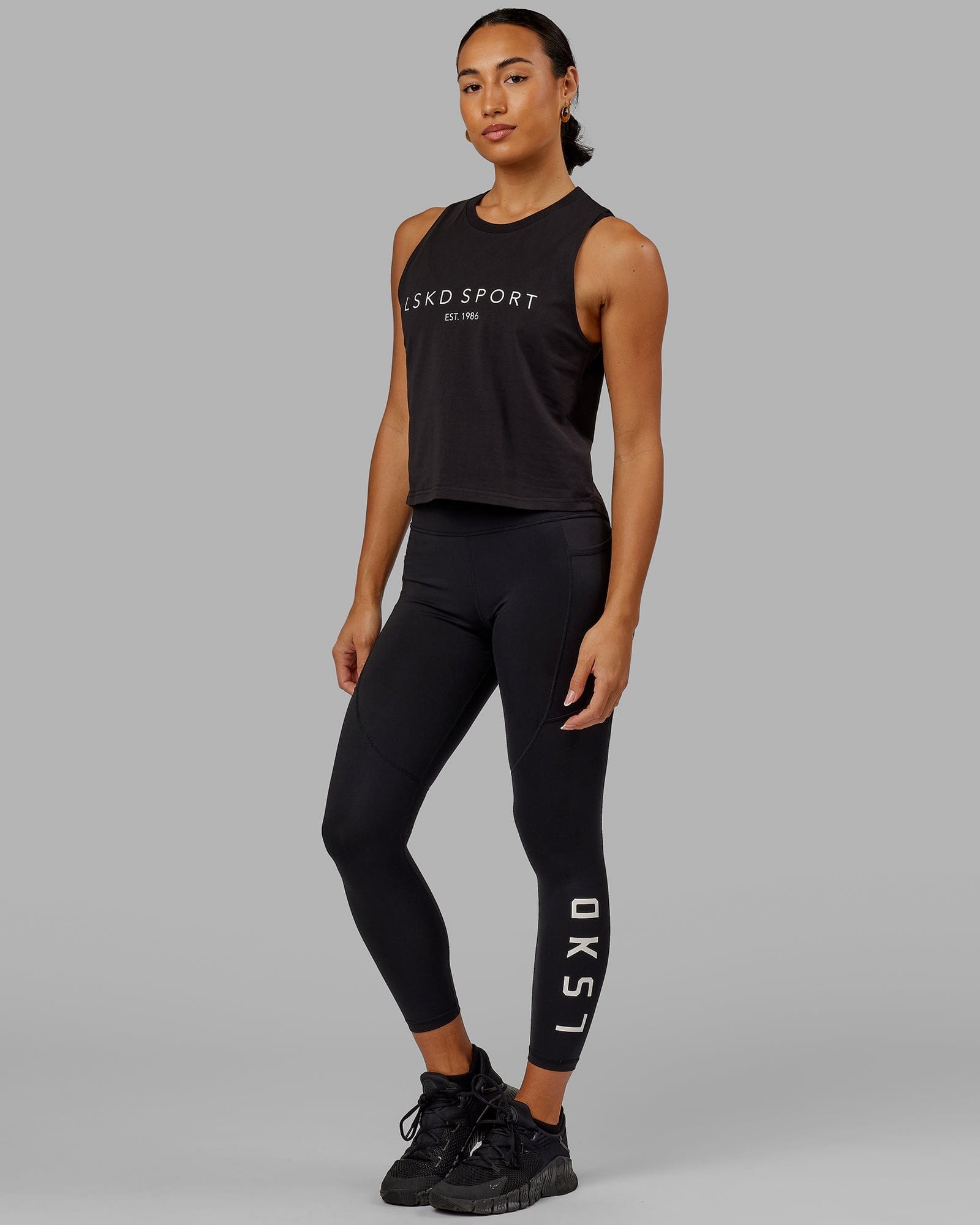 Model wearing Penalty Tank - Black