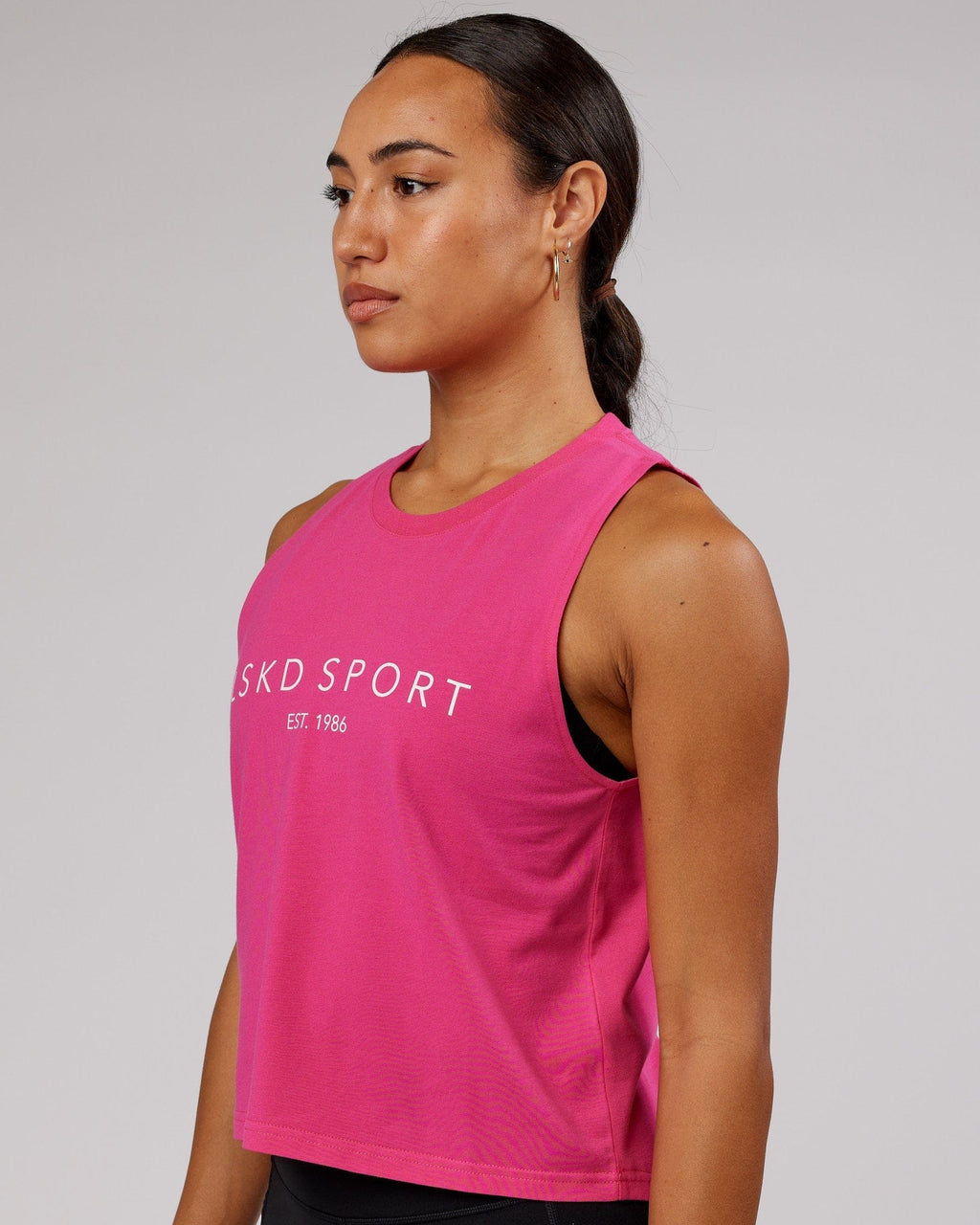 Model wearing Penalty Tank - Magenta