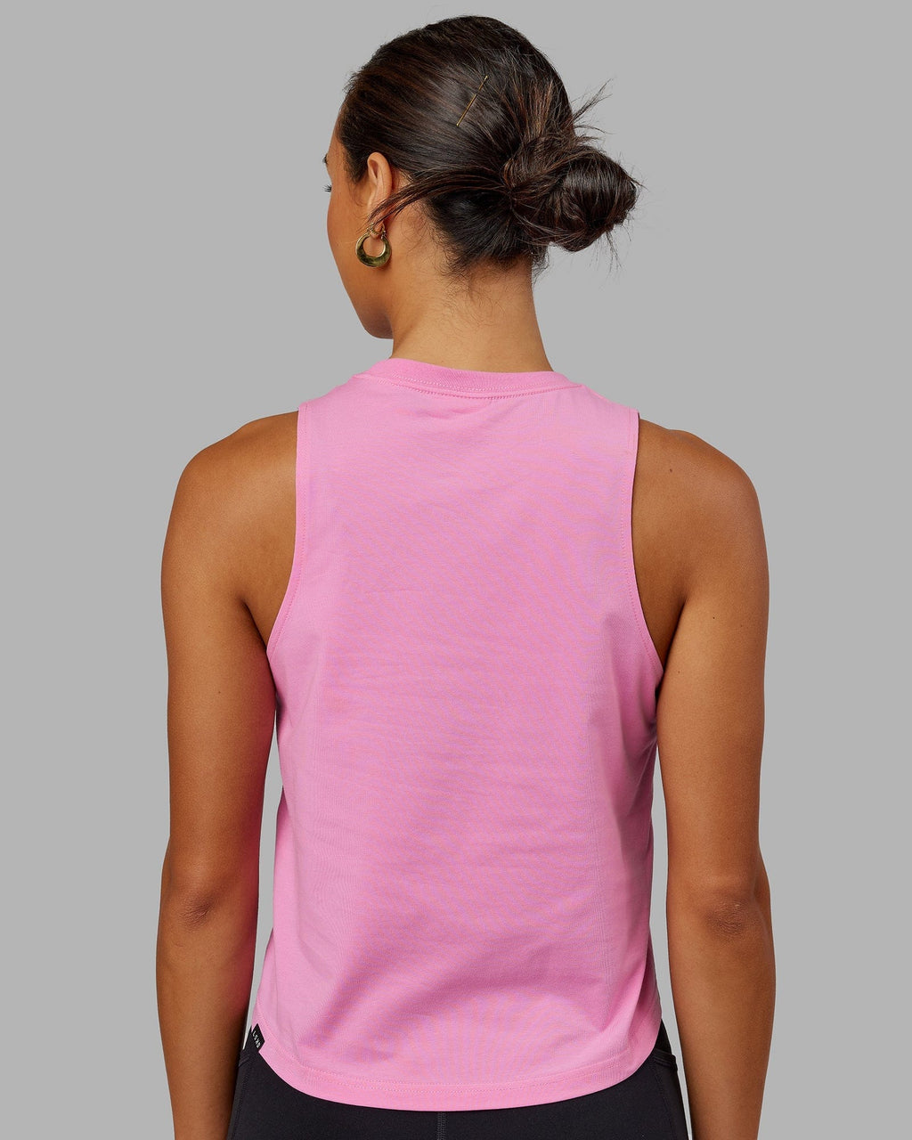 Model wearing Penalty Tank - Pink-Spark