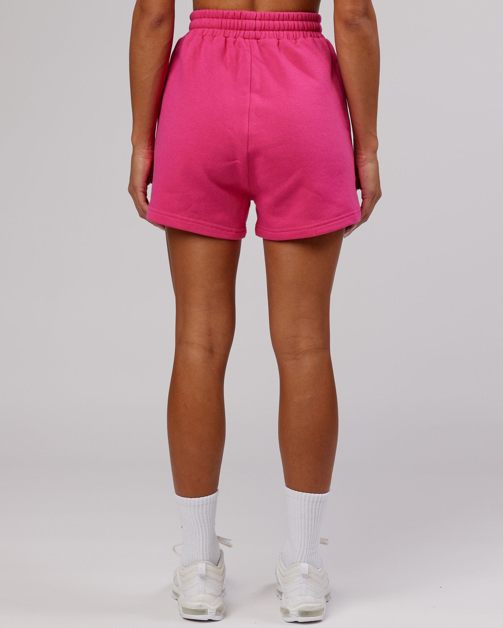 Model wearing Ready Track Short - Magenta