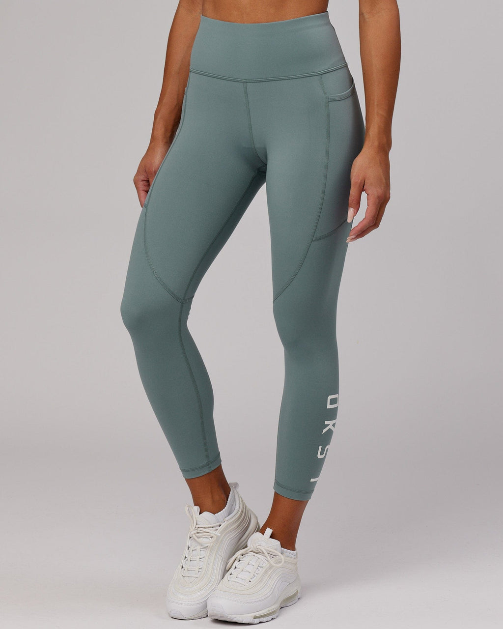 Model wearing Rep 7/8 Length Tight - Eclipse