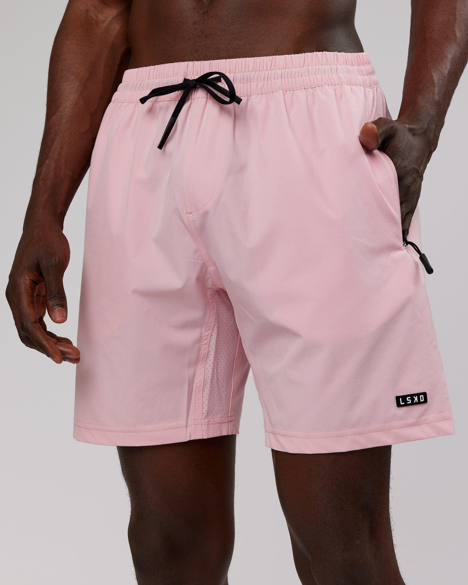 Model wearing Rep 7'' Performance Short - Bleached Mauve