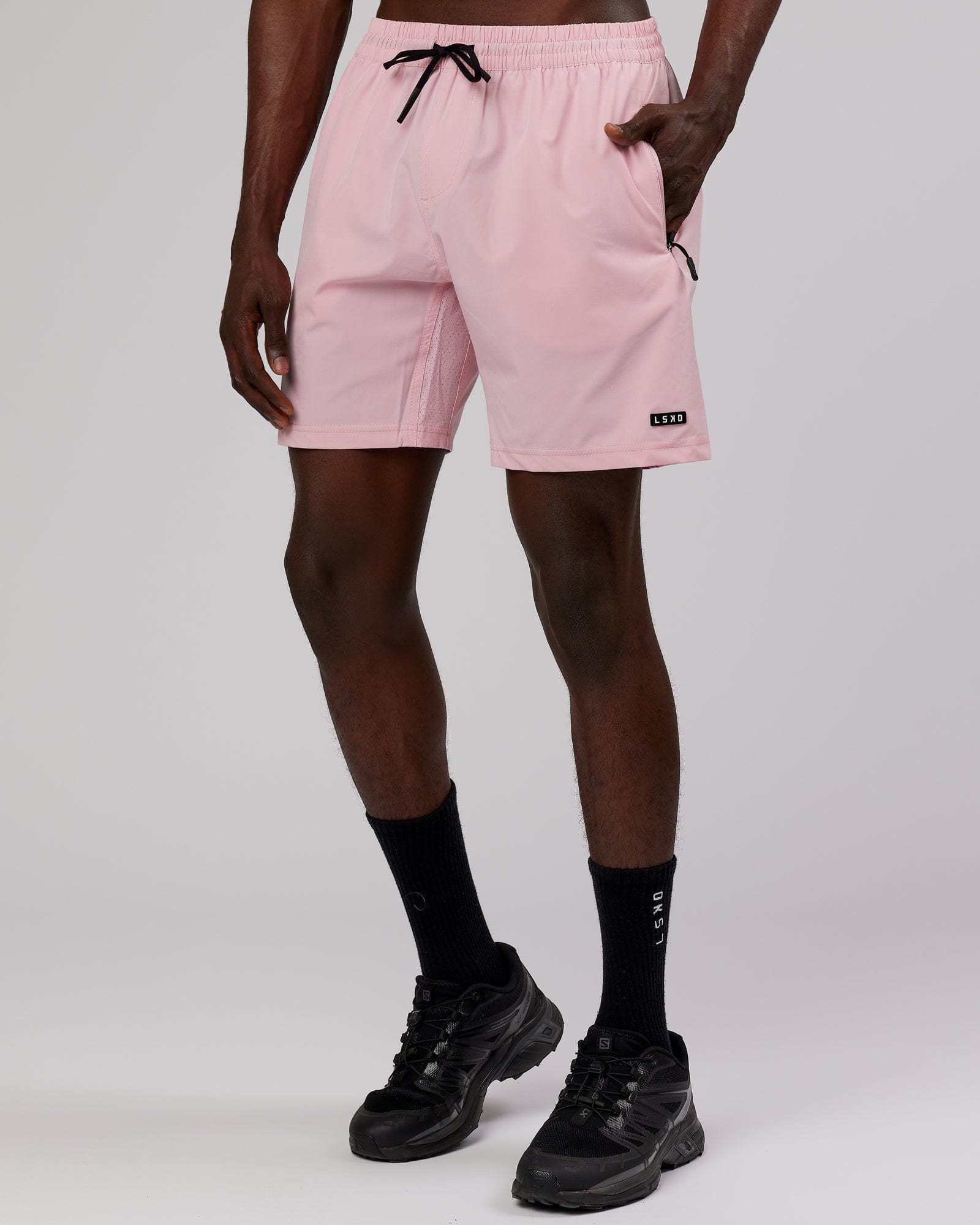Model wearing Rep 7'' Performance Short - Bleached Mauve
