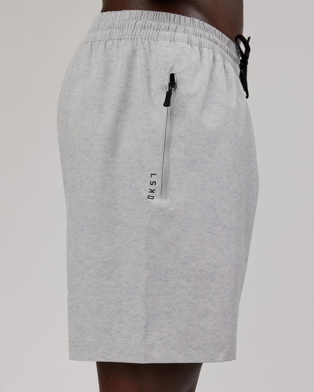 Model wearing Rep 7" Performance Short - Light Grey Marl