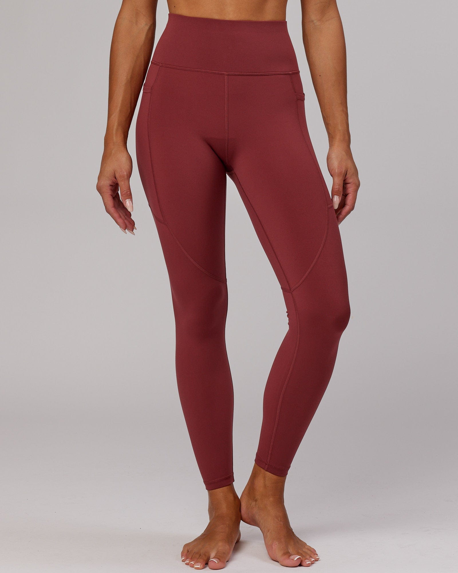 Model wearing Rep Full Length Tight - Apple Berry