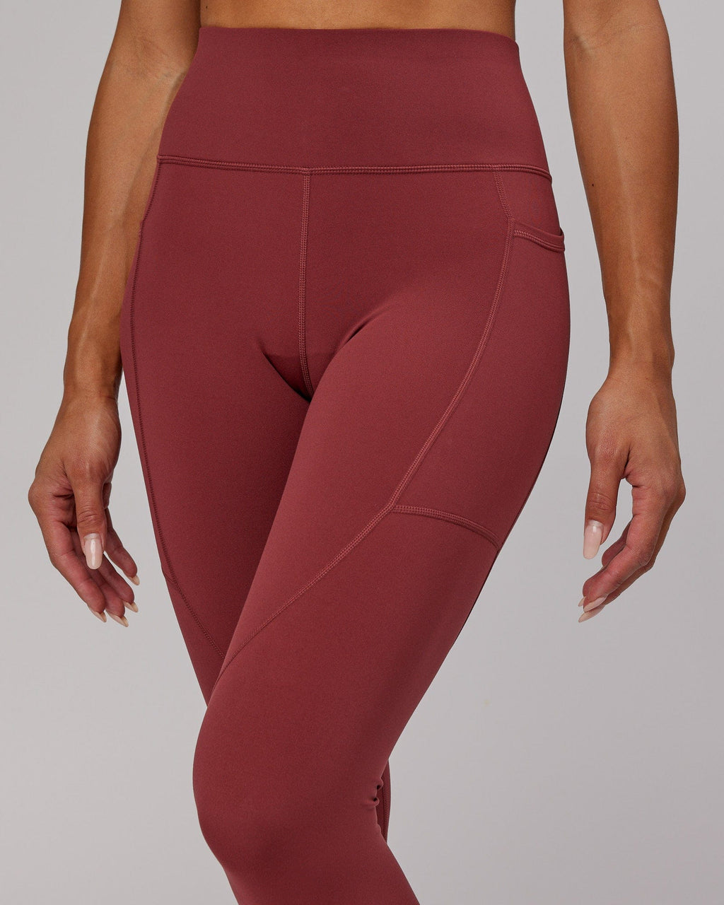 Model wearing Rep Full Length Tight - Apple Berry