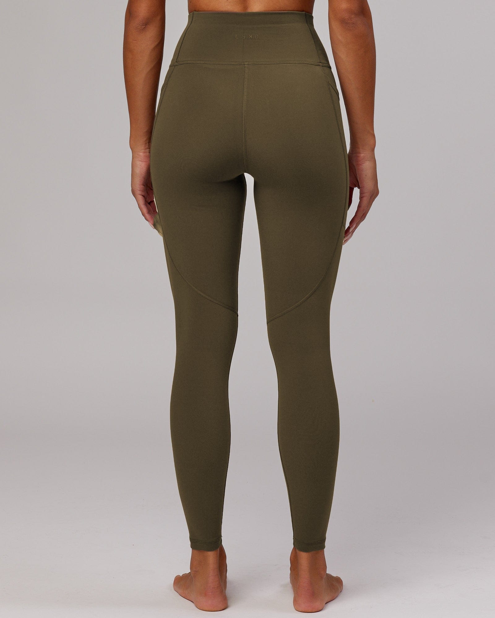 Model wearing Rep Full Length Tight - Army Green