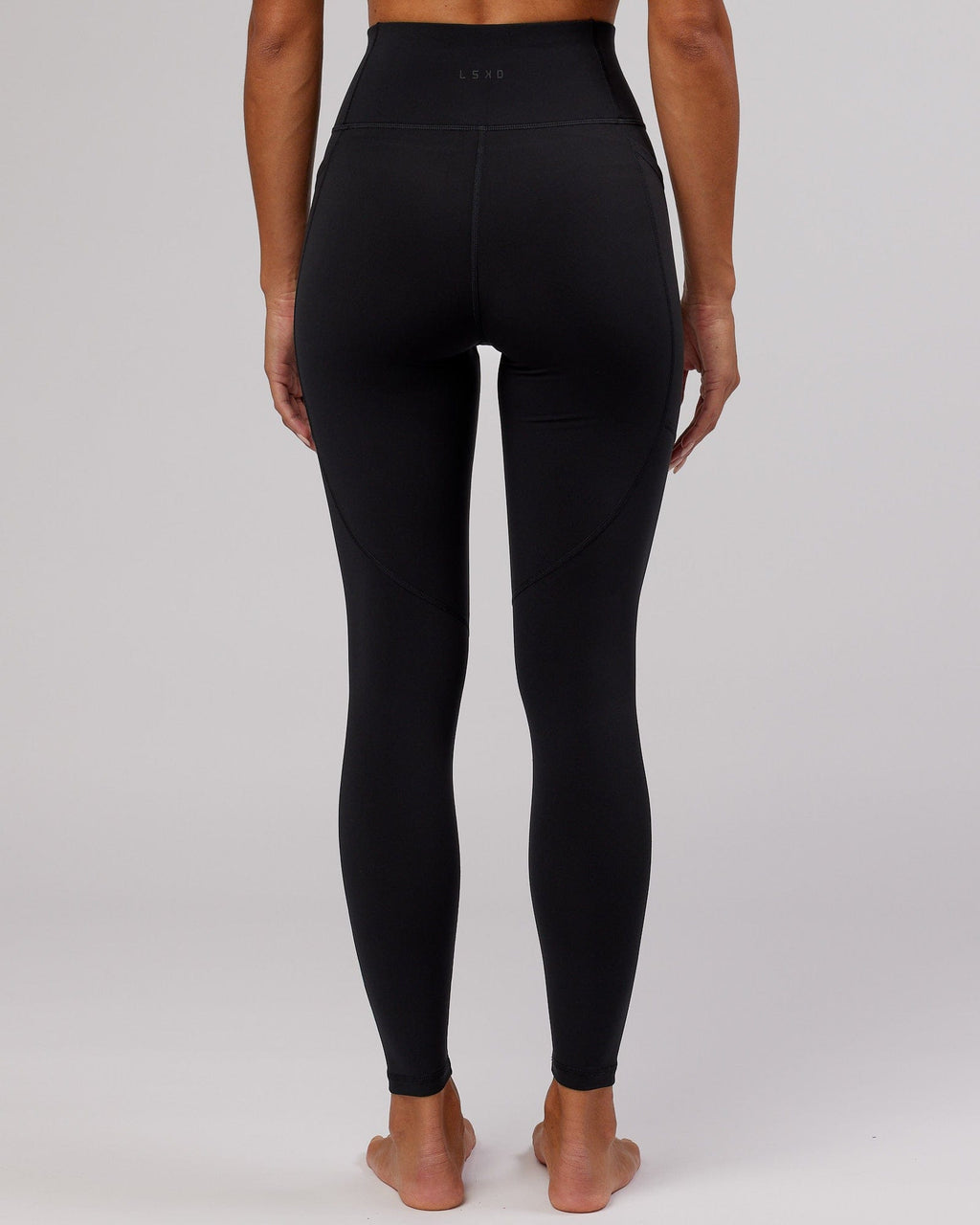 Model wearing Rep Full Length Tight - Black-Hyper Teal