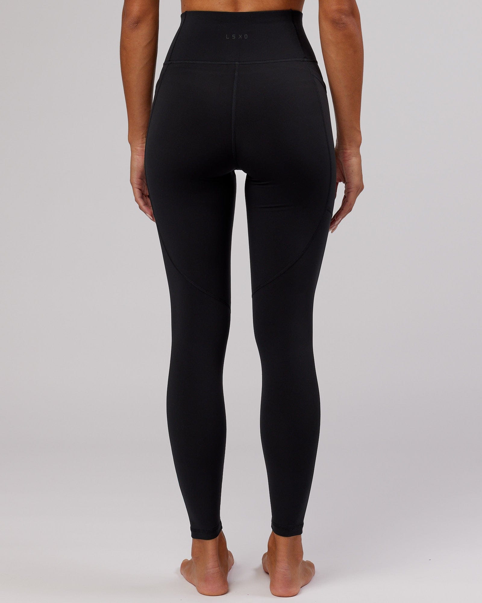 Model wearing Rep Full Length Tight - Black-Hyper Teal