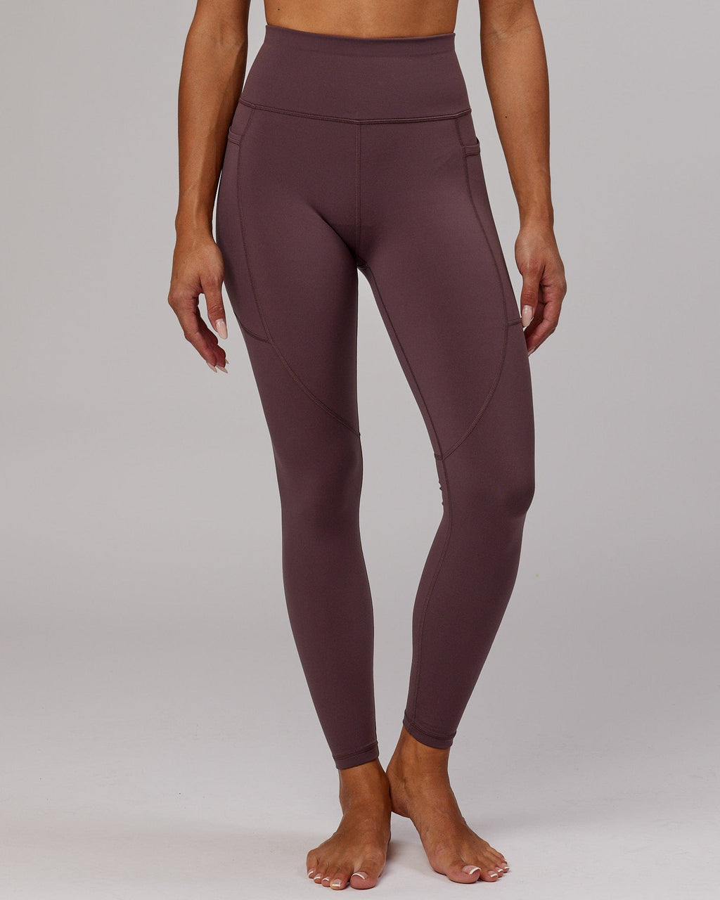 Model wearing Rep Full Length Tight - Plum
