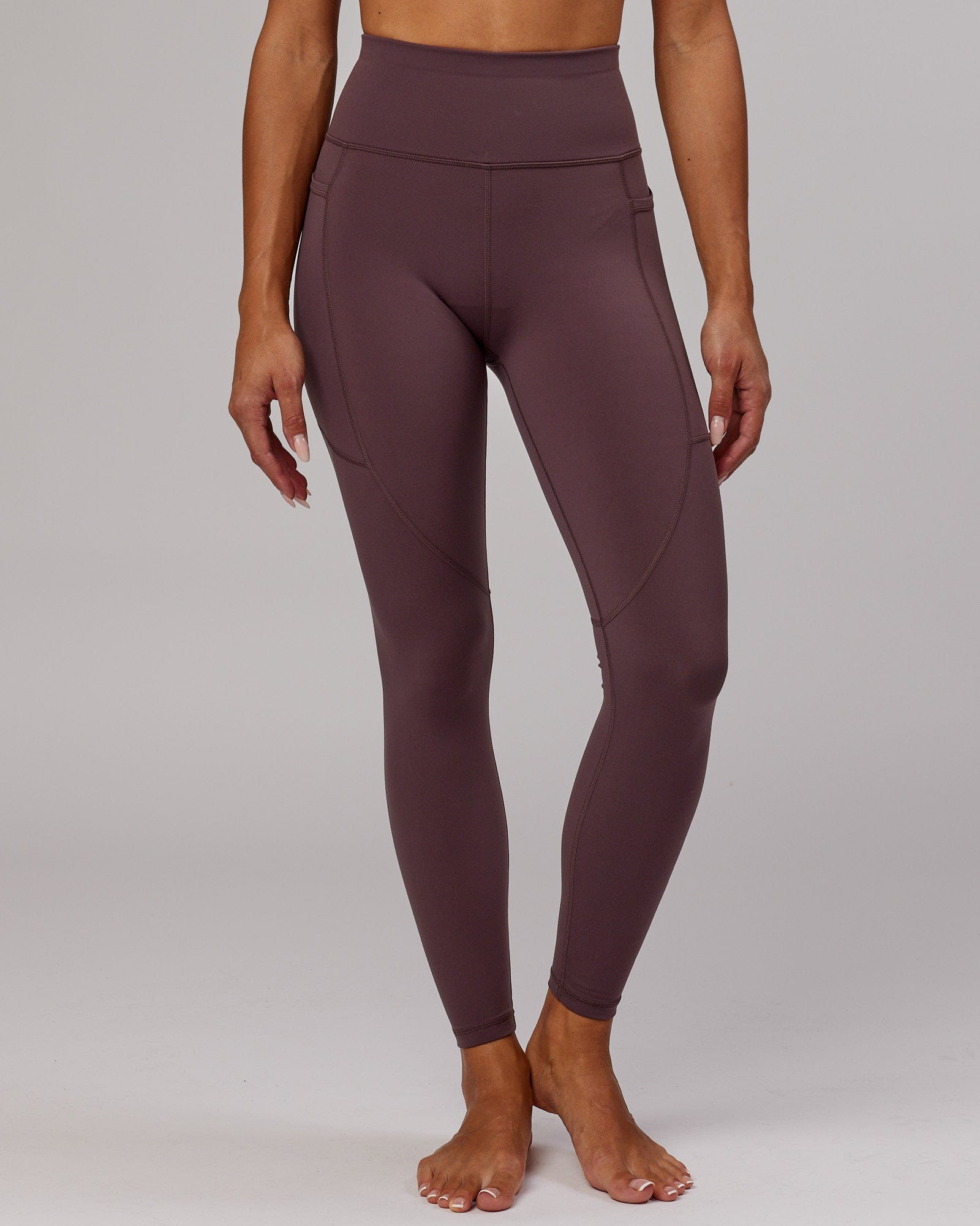 Model wearing Rep Full Length Tight - Plum