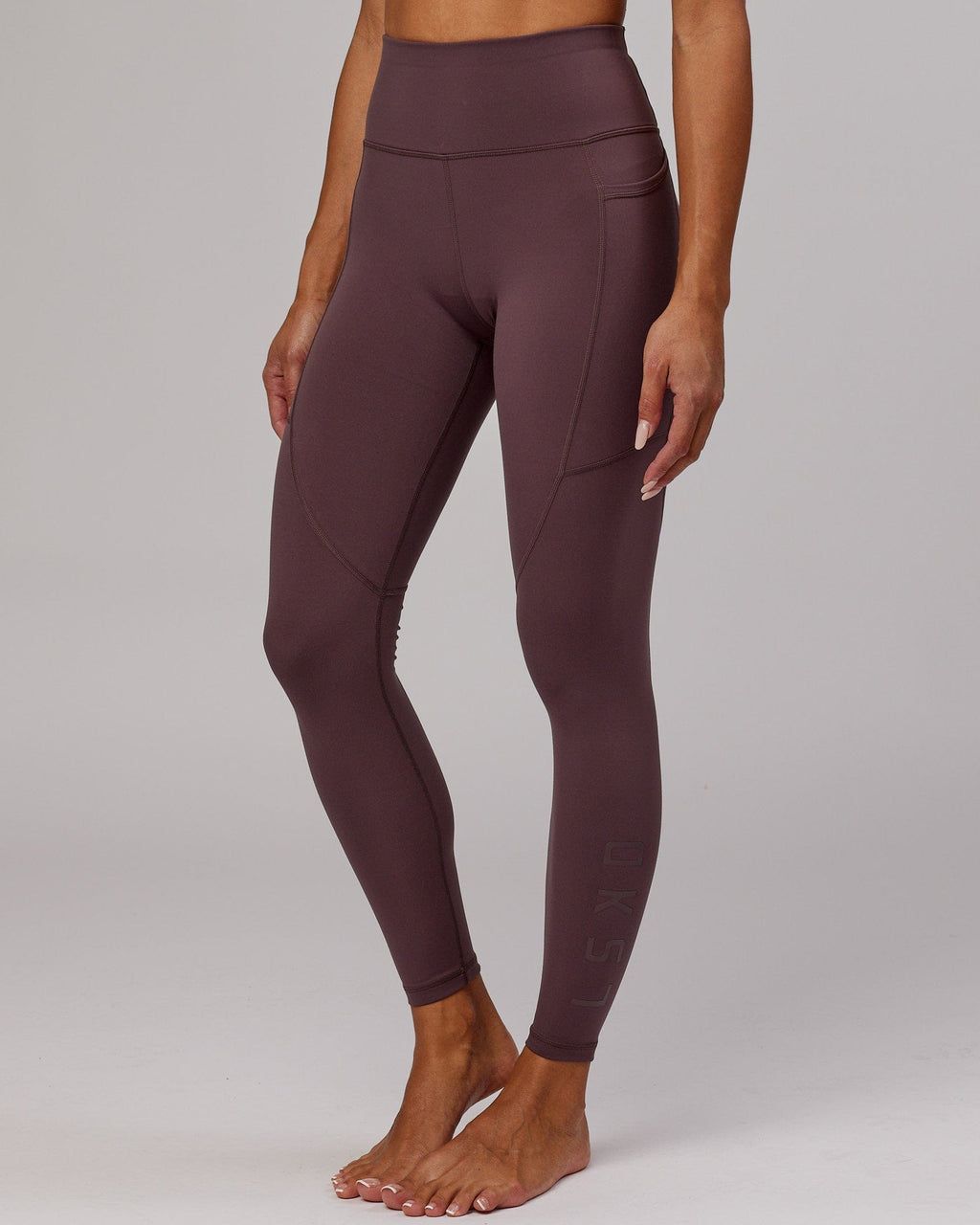 Model wearing Rep Full Length Tight - Plum