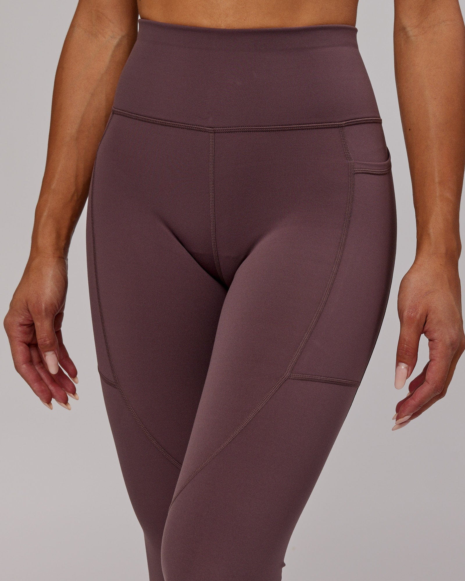 Model wearing Rep Full Length Tight - Plum
