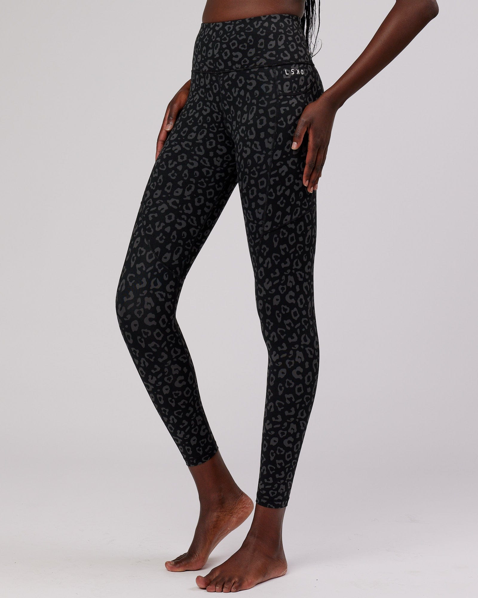 Model wearing Rep Full Length Tight Small Logo - Fever