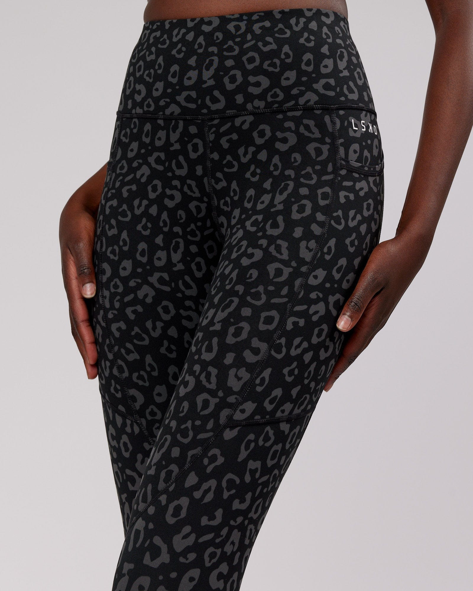 Model wearing Rep Full Length Tight Small Logo - Fever