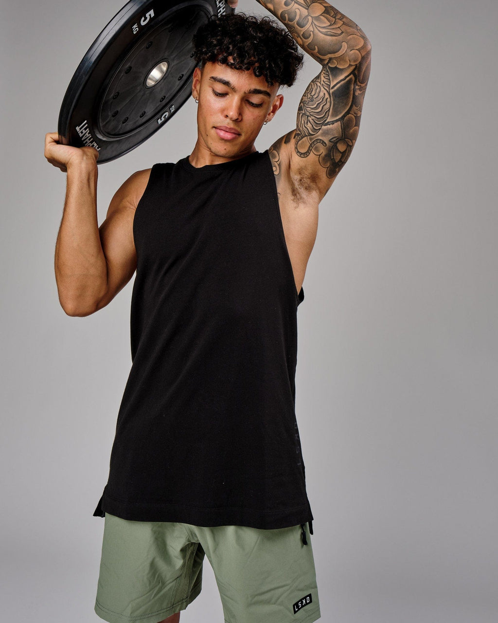 Model wearing Rep 7'' Performance Short - Sea Spray