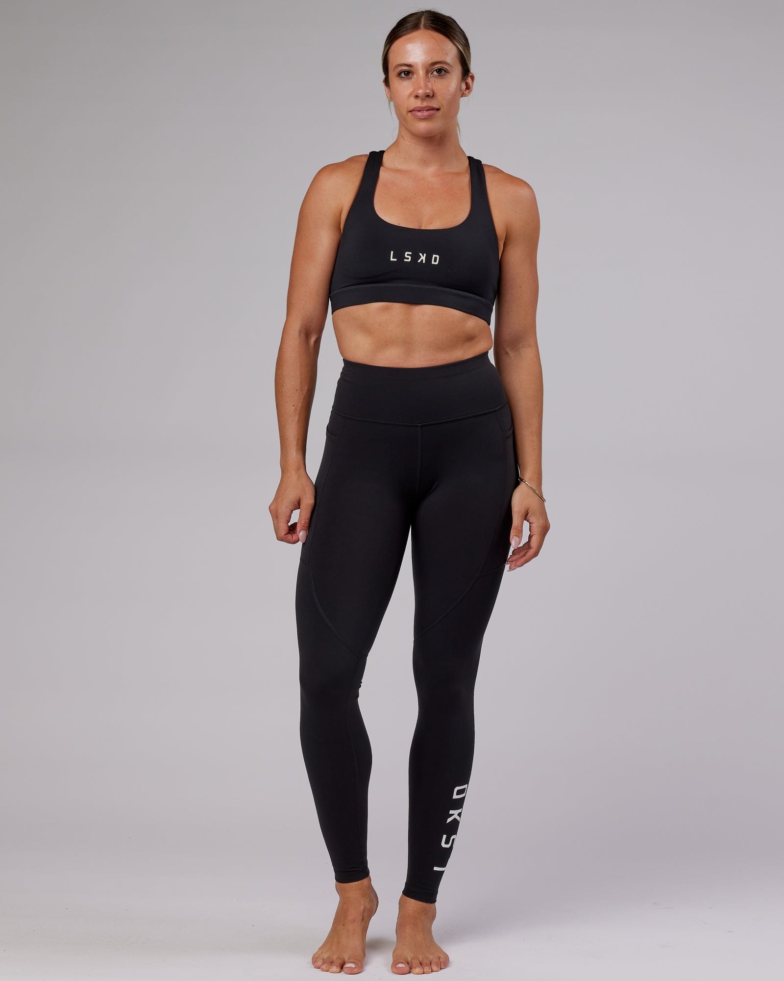 Model wearing Rep X-Long Tight - Black-White