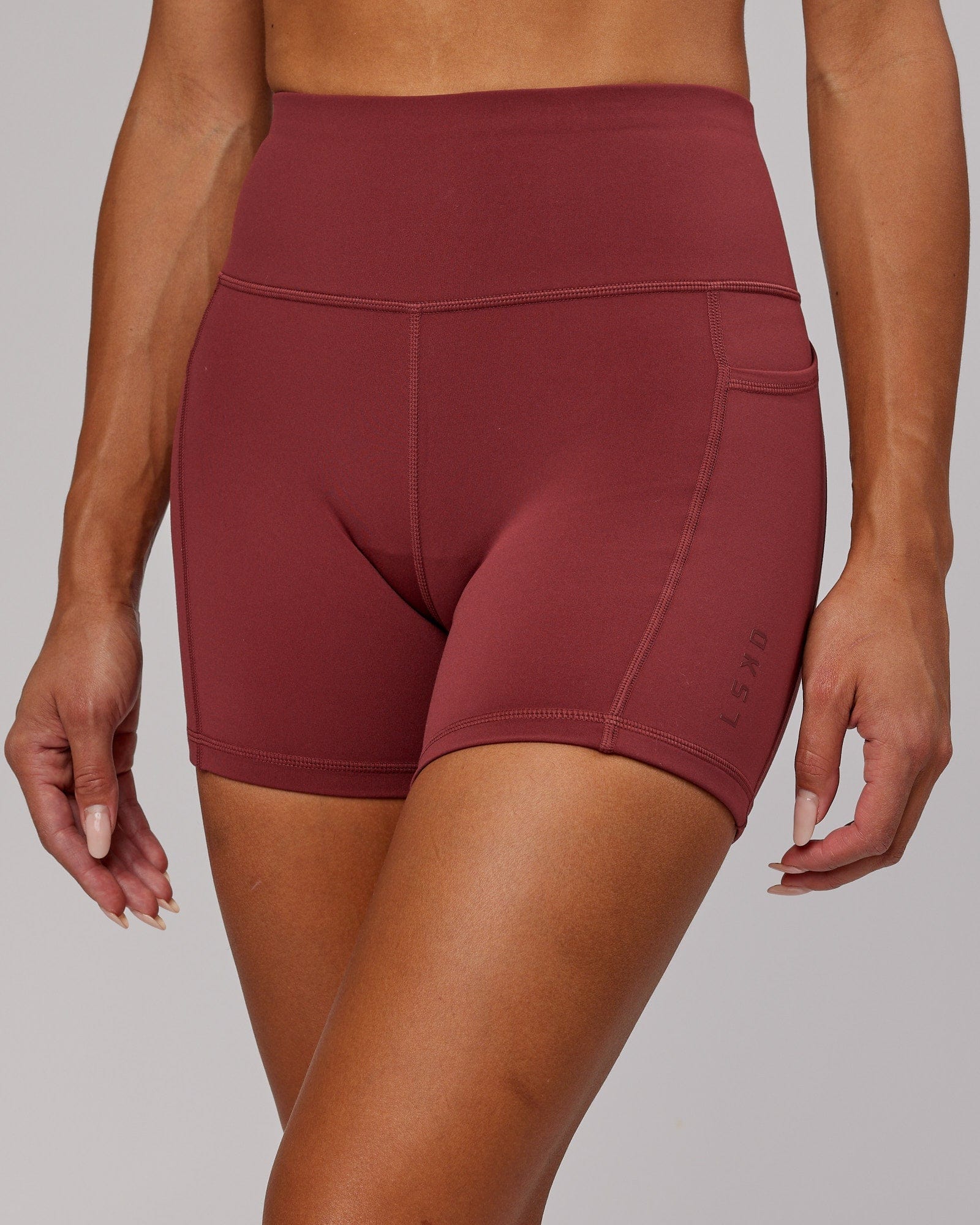 Model wearing Rep X-Short Tight - Apple Berry