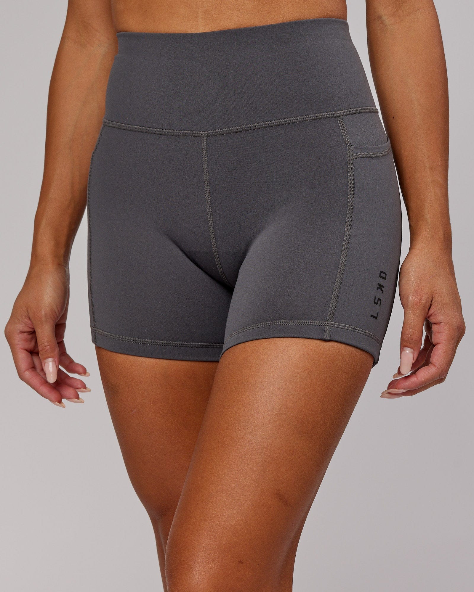 Model wearing Rep X-Short Tight - Asphalt