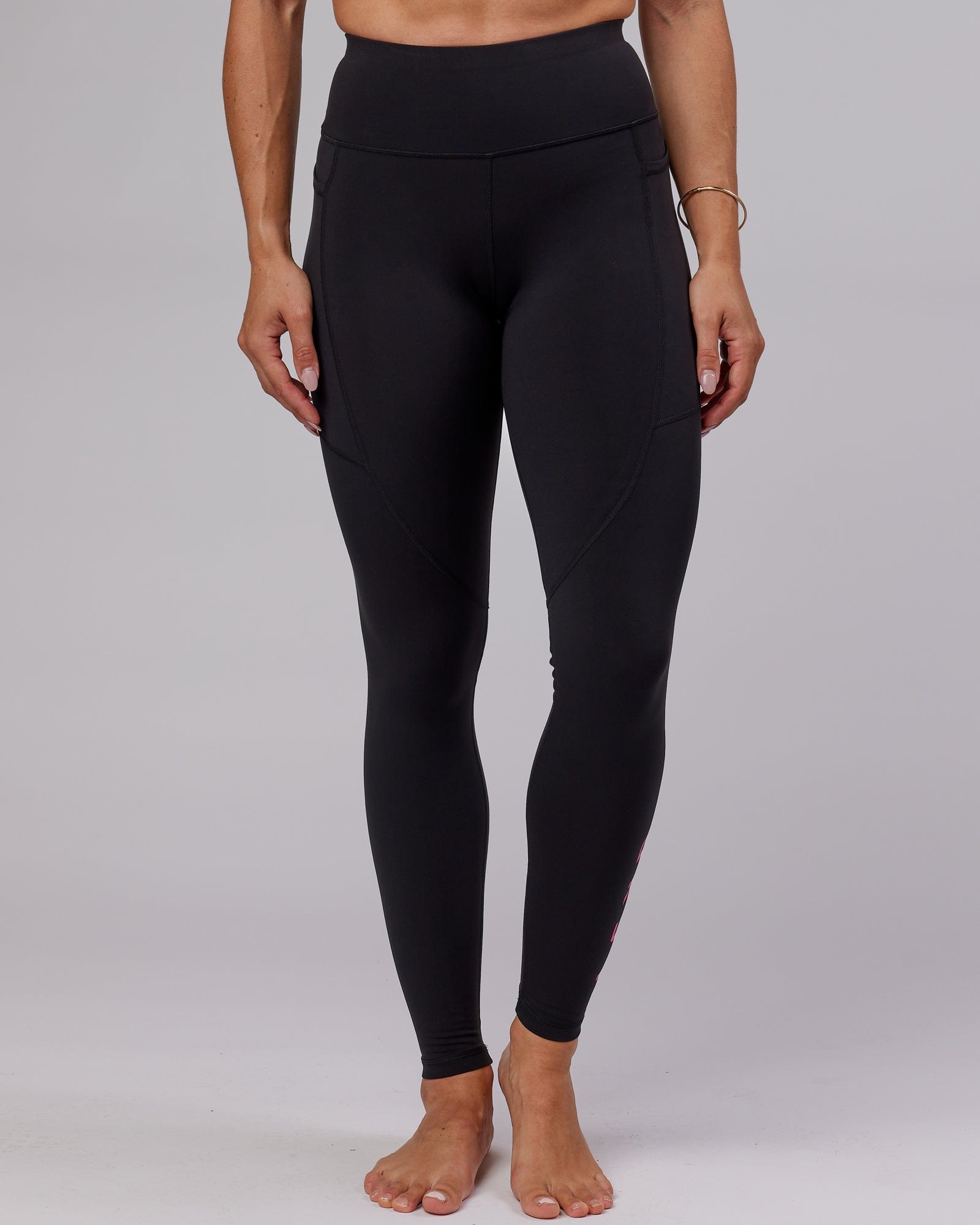 Model wearing Rep X-Long Tight - Black-Boysenberry