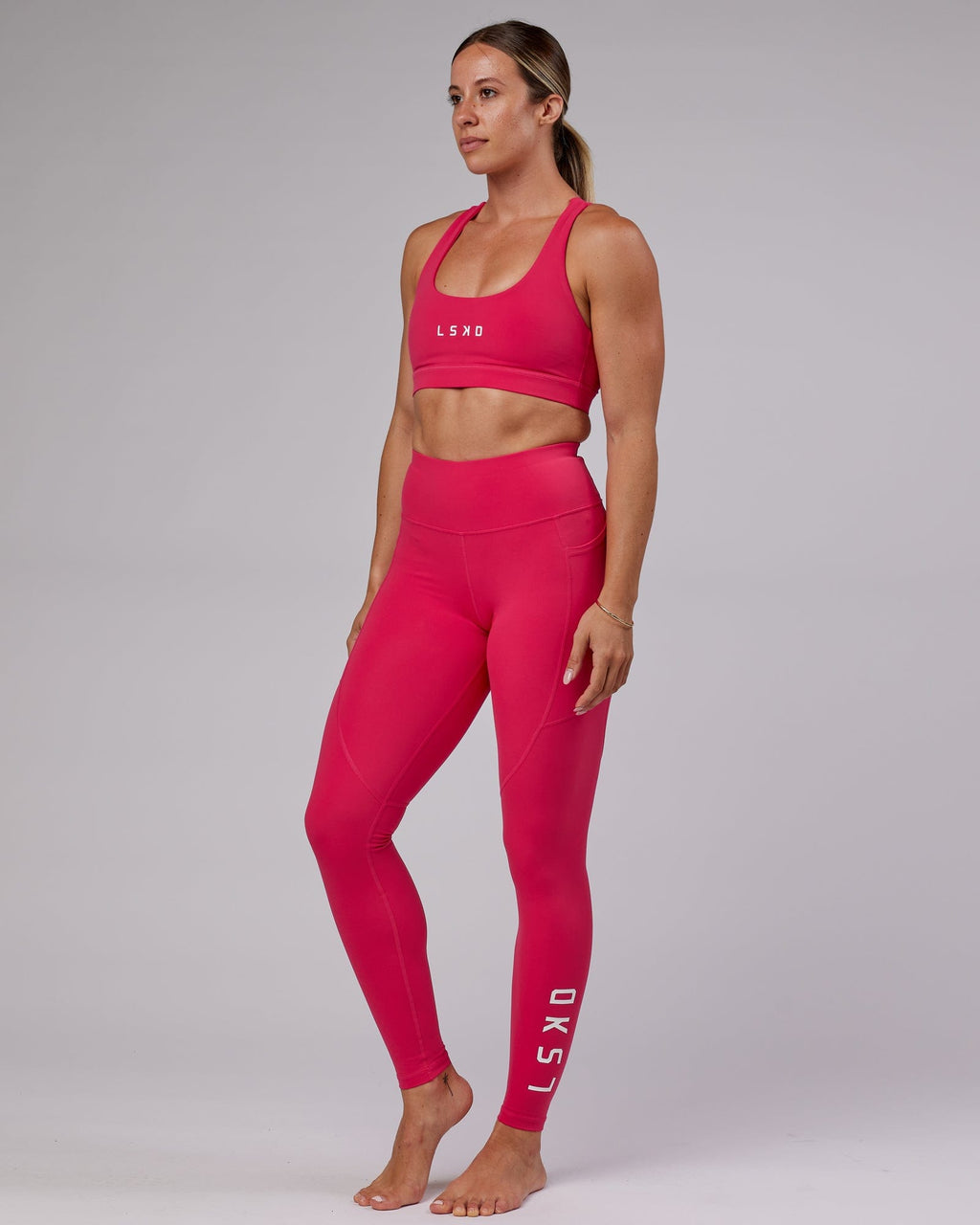 Model wearing Rep X-Long Tight - Boysenberry