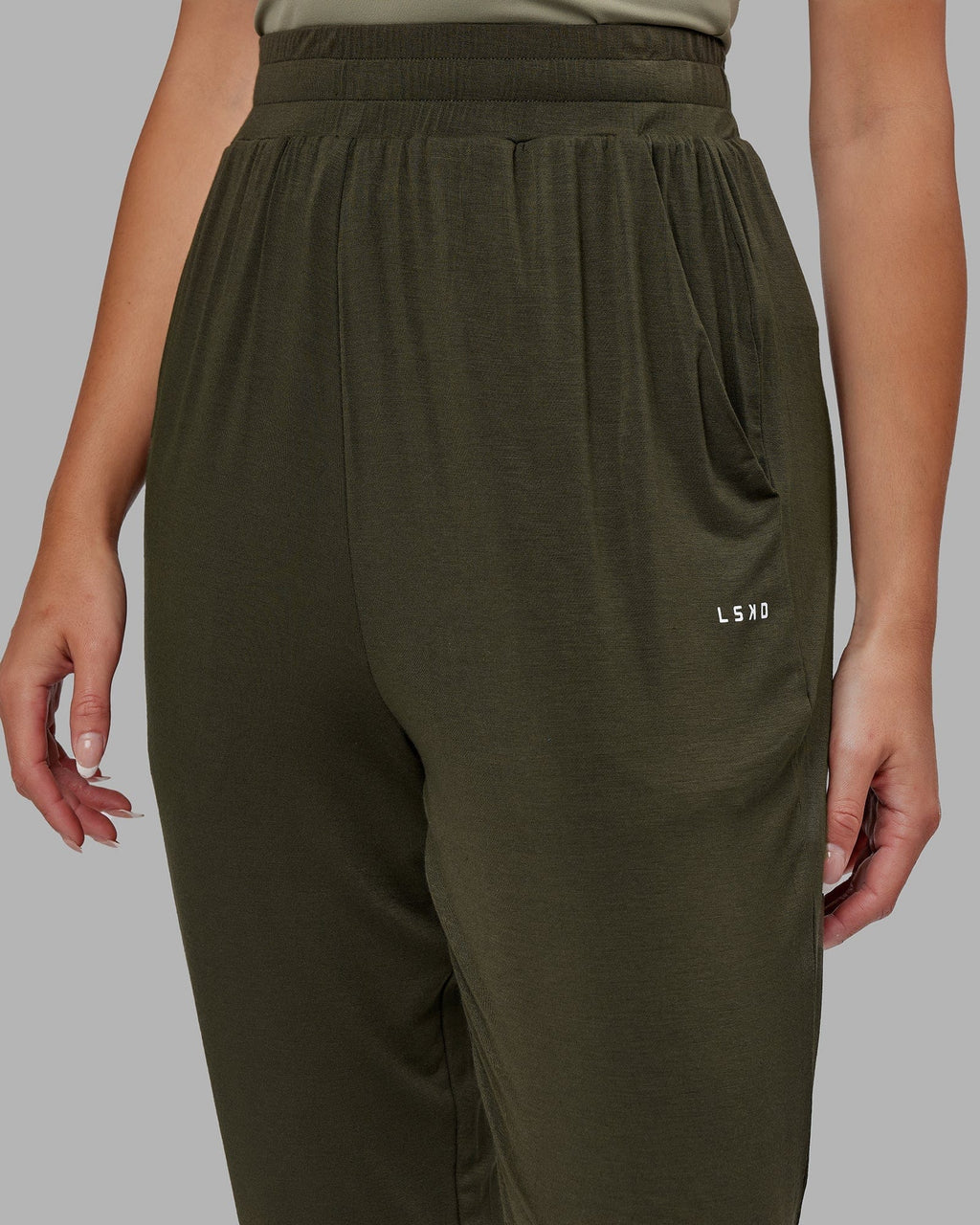 Model wearing Rest and Recover Pant - Forest Night