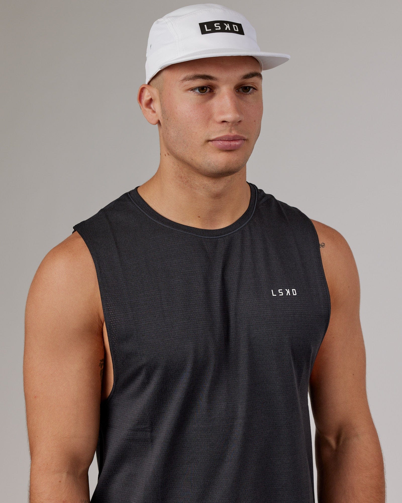 Model wearing Run Club Cap - White