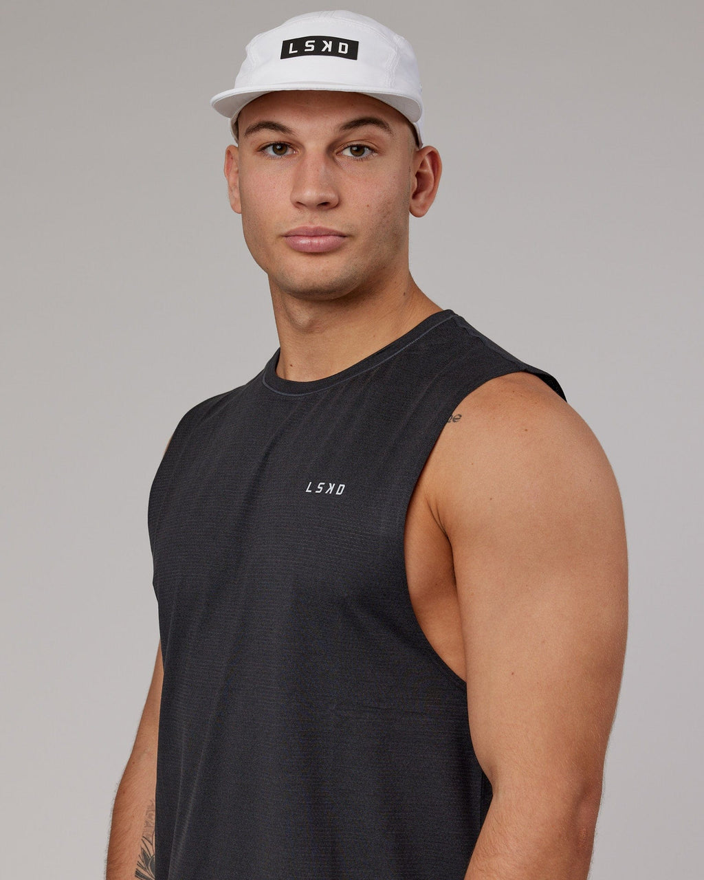 Model wearing Run Club Cap - White