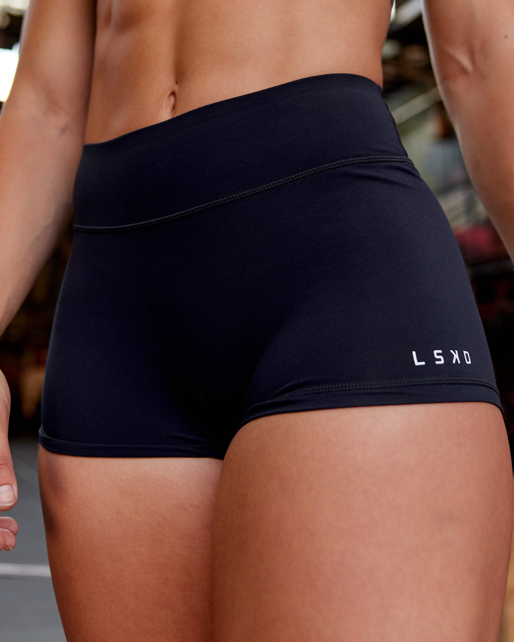 Model wearing RXD Micro Short Tights - Navy