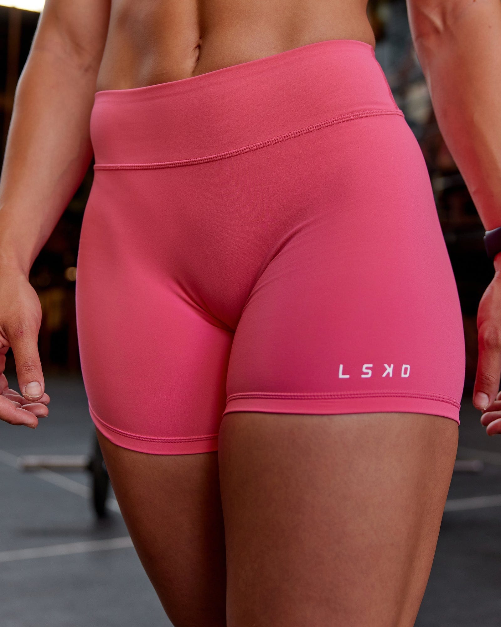 Model wearing RXD Mid Short Tight - Flamingo