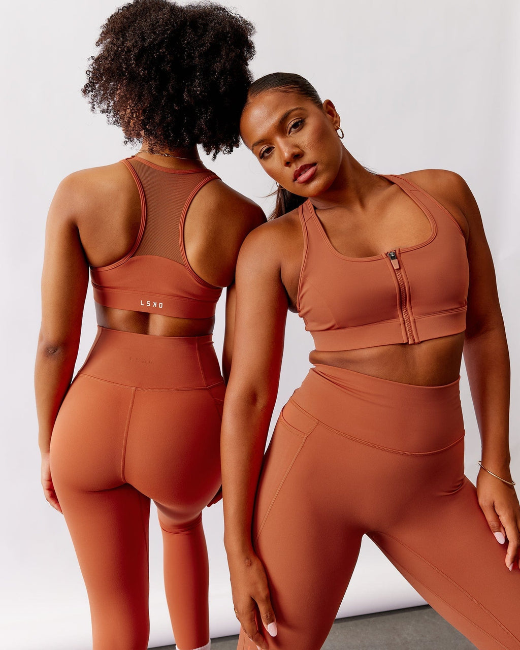 Model wearing Sprint Sports Bra - Auburn