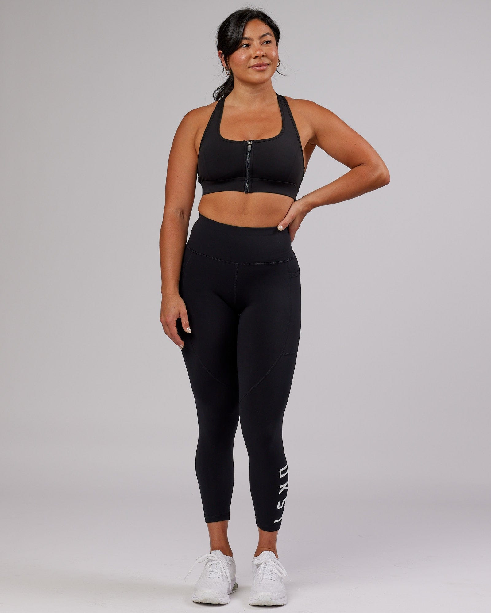 Model wearing Sprint Sports Bra - Black